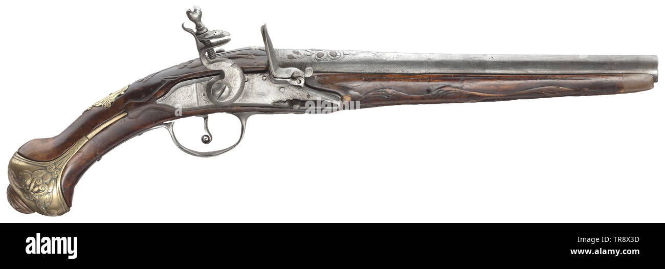 Piccole armi, pistole, flintlock pistola, Impero Ottomano, la prima metà del XIX secolo, Additional-Rights-Clearance-Info-Not-Available Foto Stock