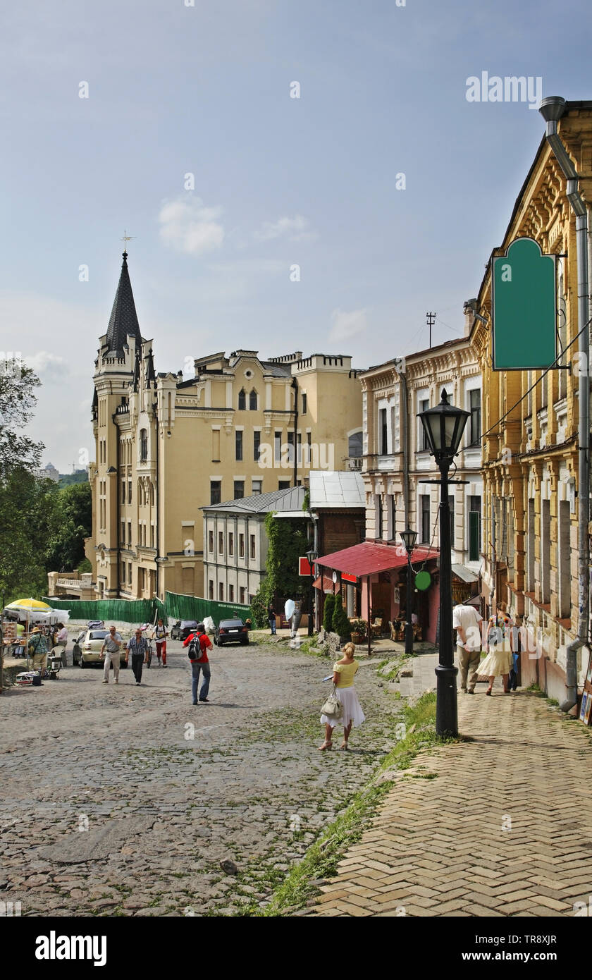 Discesa Andriyivskyy a Kiev. L'Ucraina Foto Stock