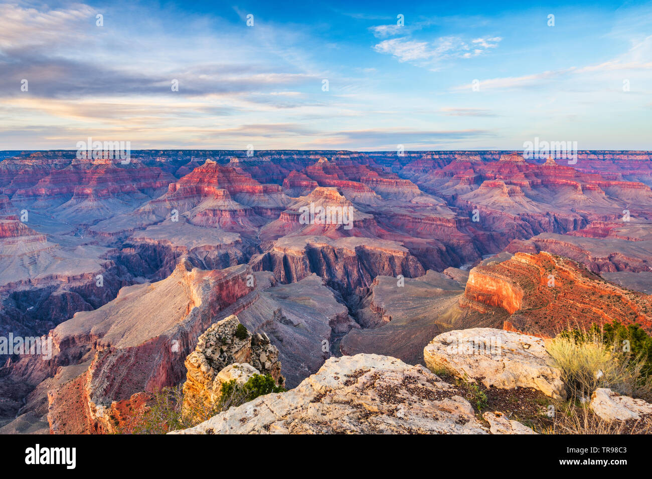 Il Grand Canyon, Arizona, Stati Uniti d'America paesaggio nel pomeriggio. Foto Stock