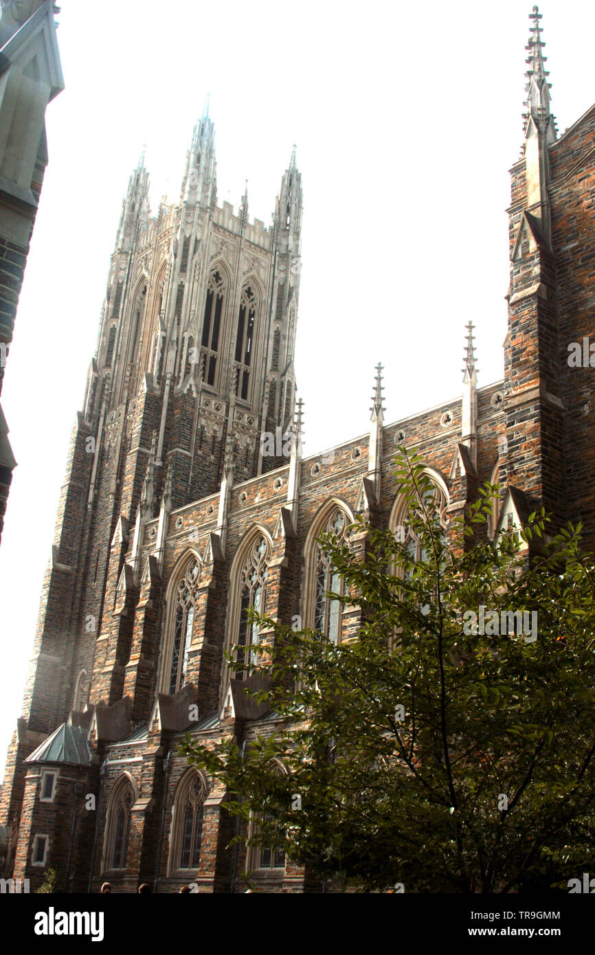 La torre del Duca cappella, in Durham, NC, Stati Uniti d'America Foto Stock