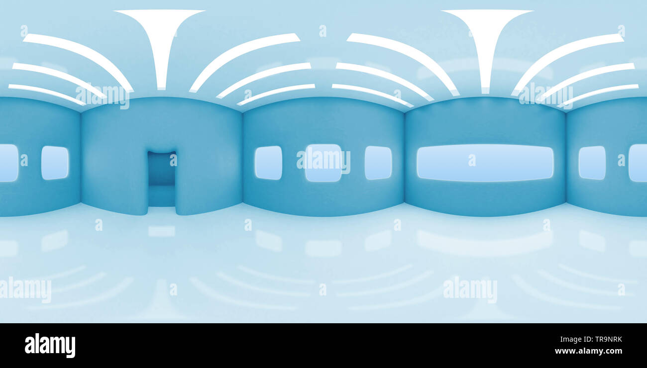 HDRI environment map, 360 gradi, immaginario astratto panorama sferica sfondo, interno della sorgente di luce (rendering 3D rendering) Foto Stock