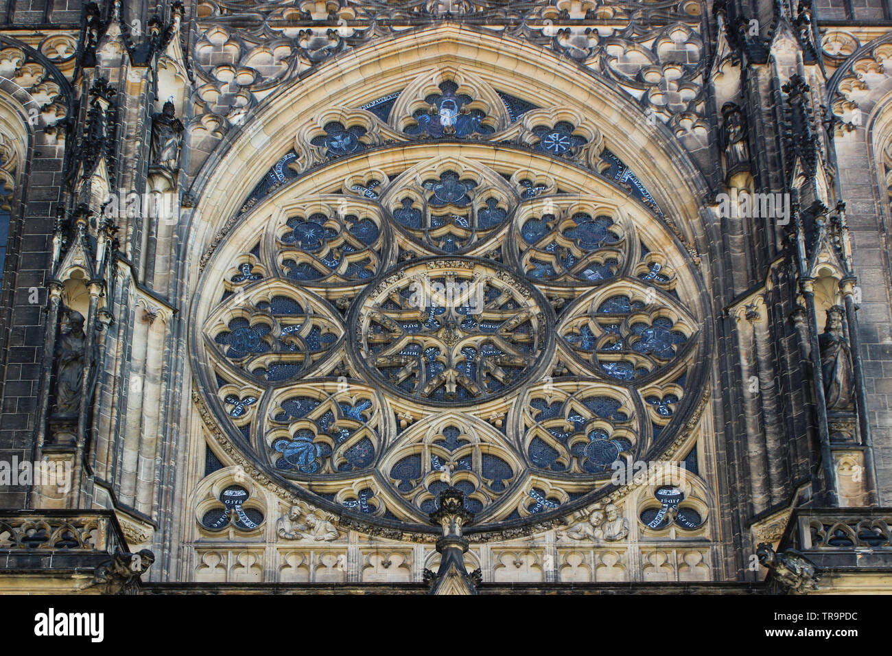 Dettaglio della Cattedrale di San Vito a Praga, Repubblica Ceca Foto Stock