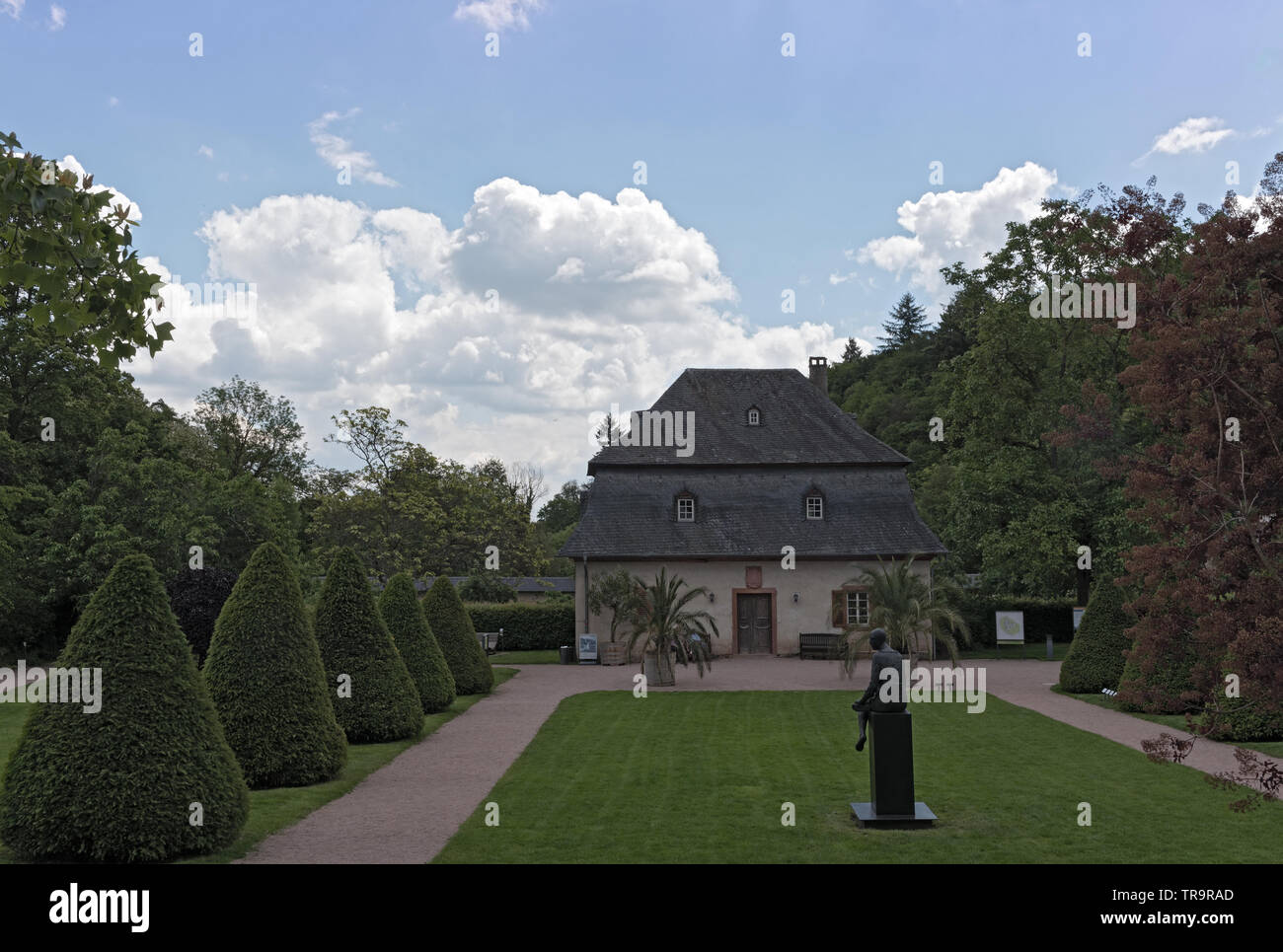 Parco con aranciera del monastero di eberbach offrono Germania Foto Stock