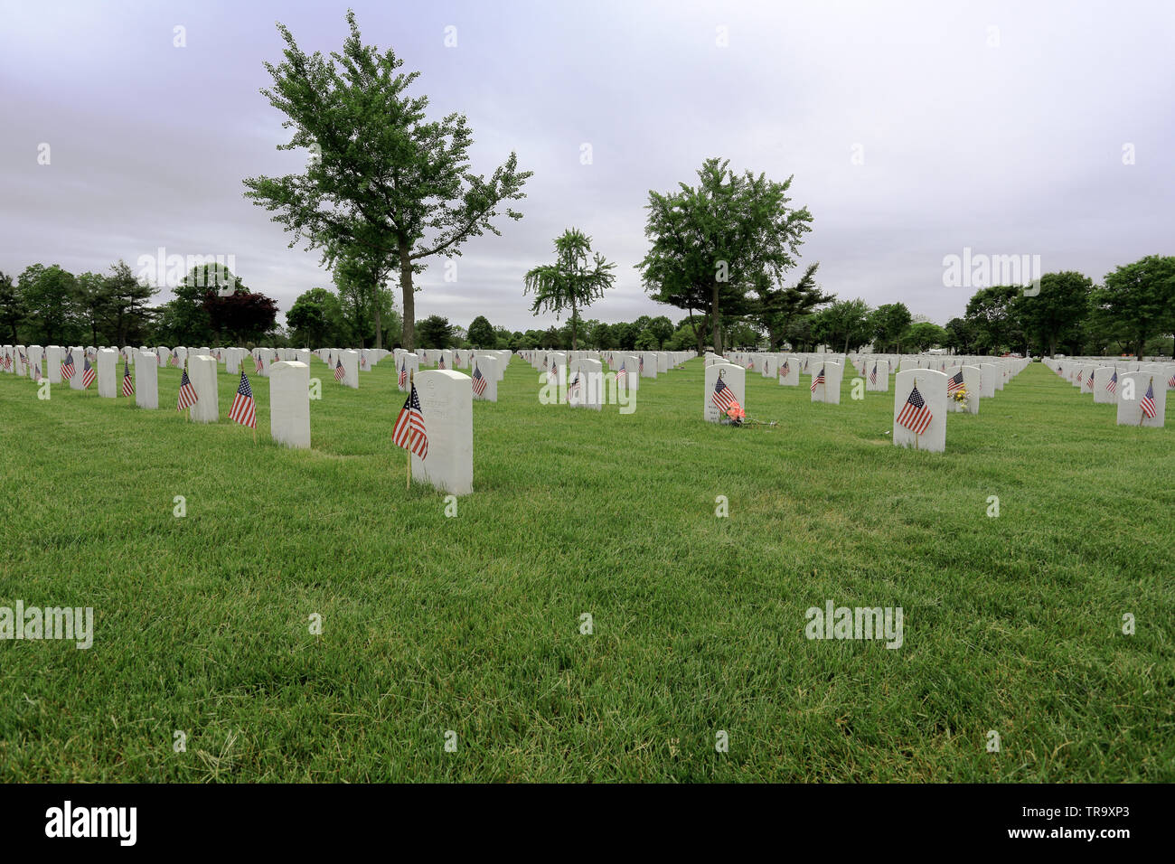 Long Island National Cemetery Farmingdale Long Island New York Foto Stock