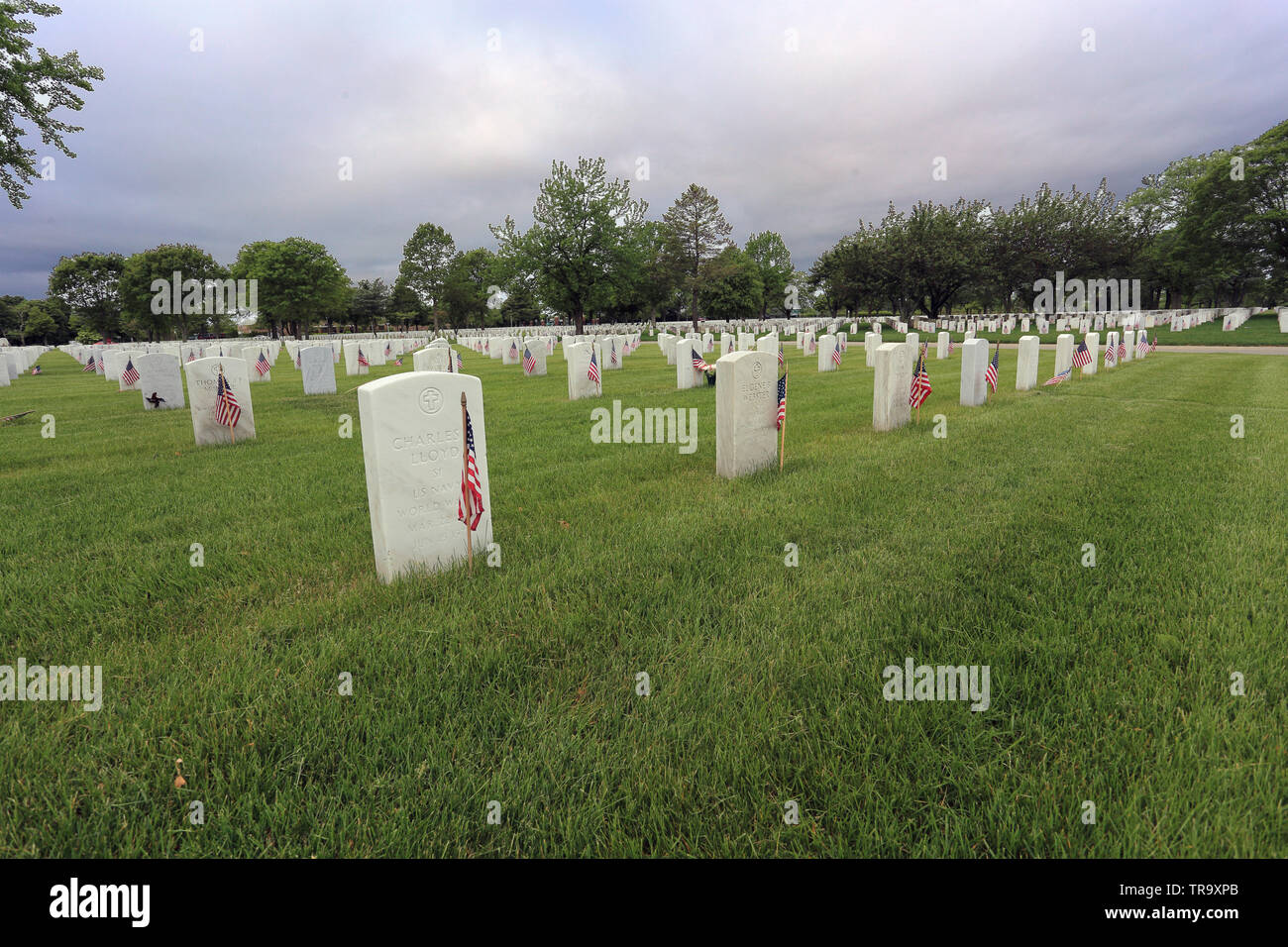 Long Island National Cemetery Farmingdale Long Island New York Foto Stock