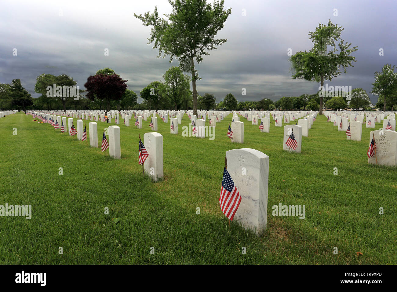 Long Island National Cemetery Farmingdale Long Island New York Foto Stock