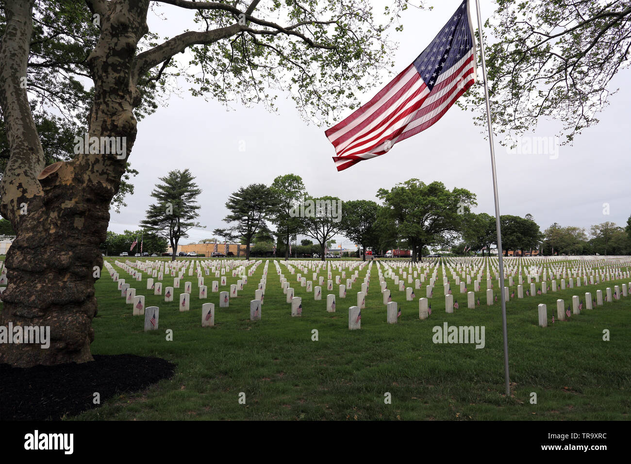 Long Island National Cemetery Farmingdale Long Island New York Foto Stock