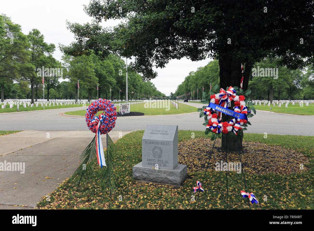 Long Island National Cemetery Farmingdale Long Island New York Foto Stock