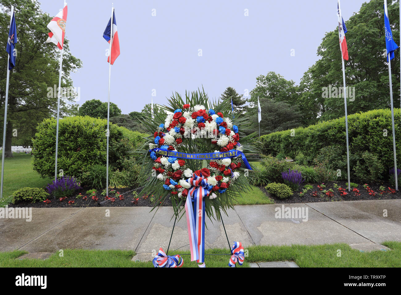 Long Island National Cemetery Farmingdale Long Island New York Foto Stock