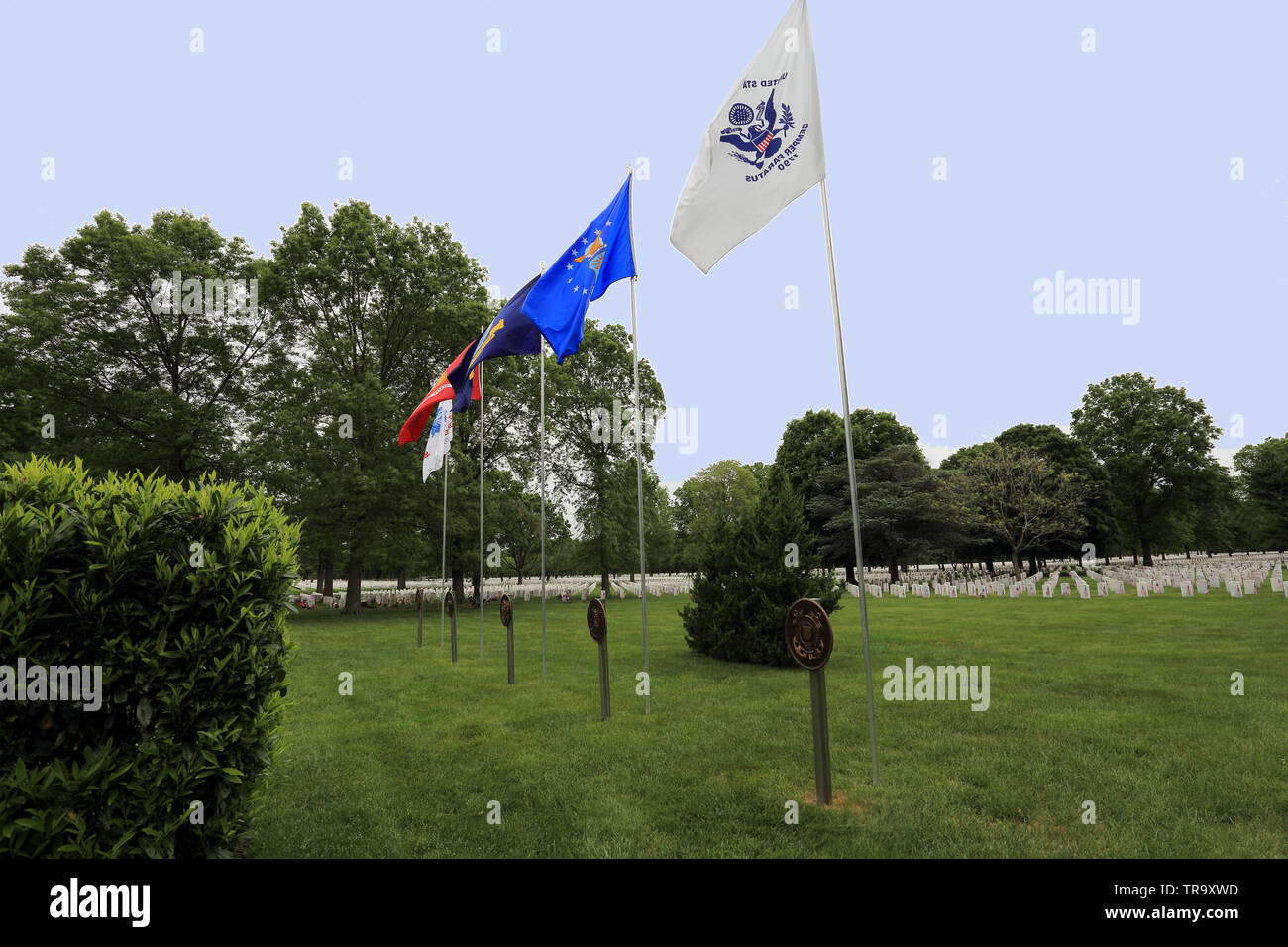 Long Island National Cemetery Farmingdale Long Island New York Foto Stock