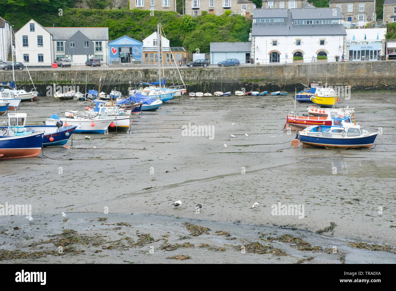 Vedute del porto di Porthleven in Cornovaglia Foto Stock