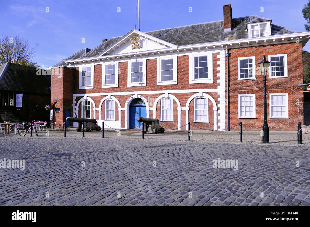 La vecchia casa doganale, Exeter Docks, Devon costruito 1681 Foto Stock
