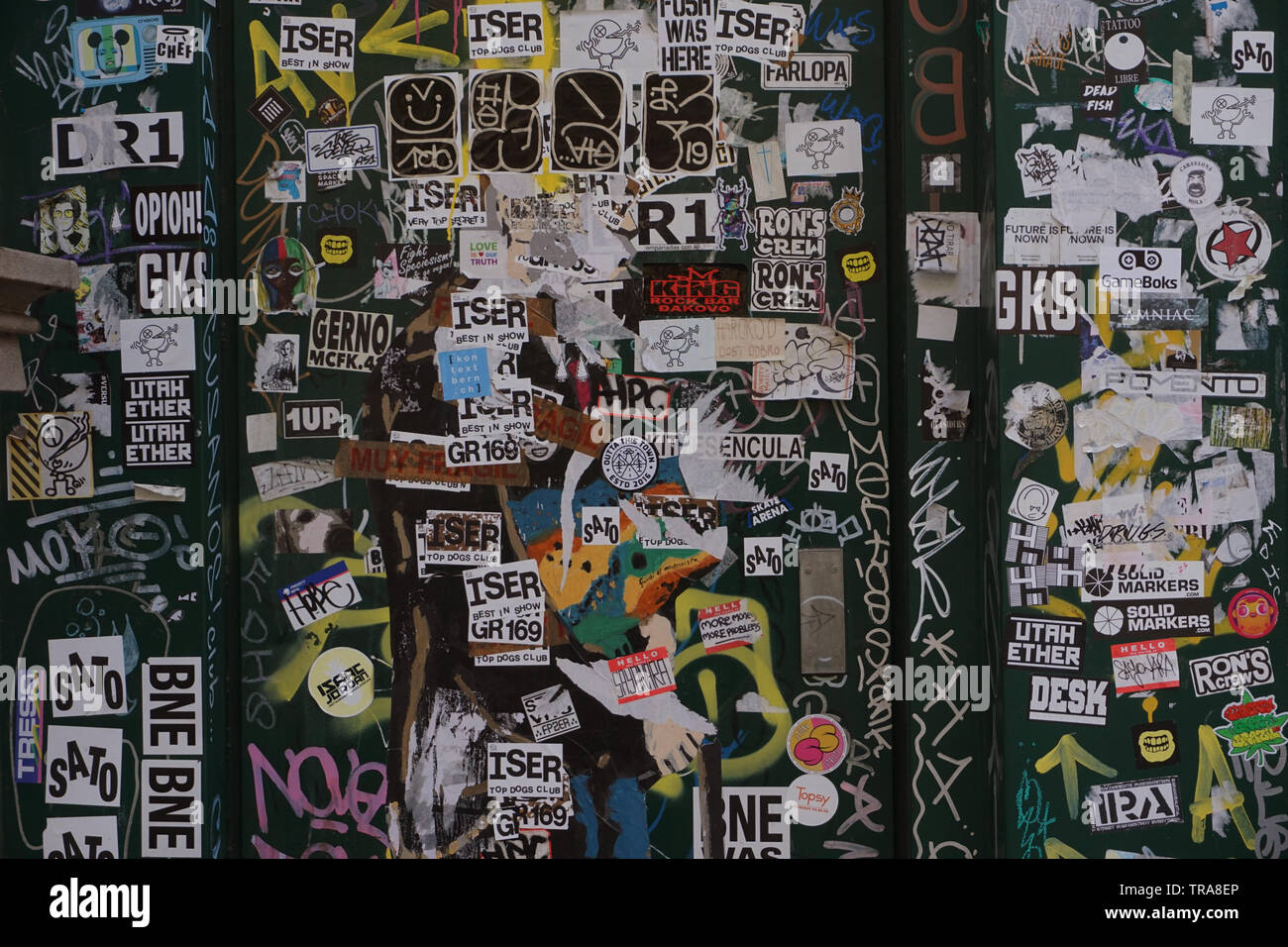 Sfondo Wall Street - questa è una parete di strada a Barcellona Foto Stock