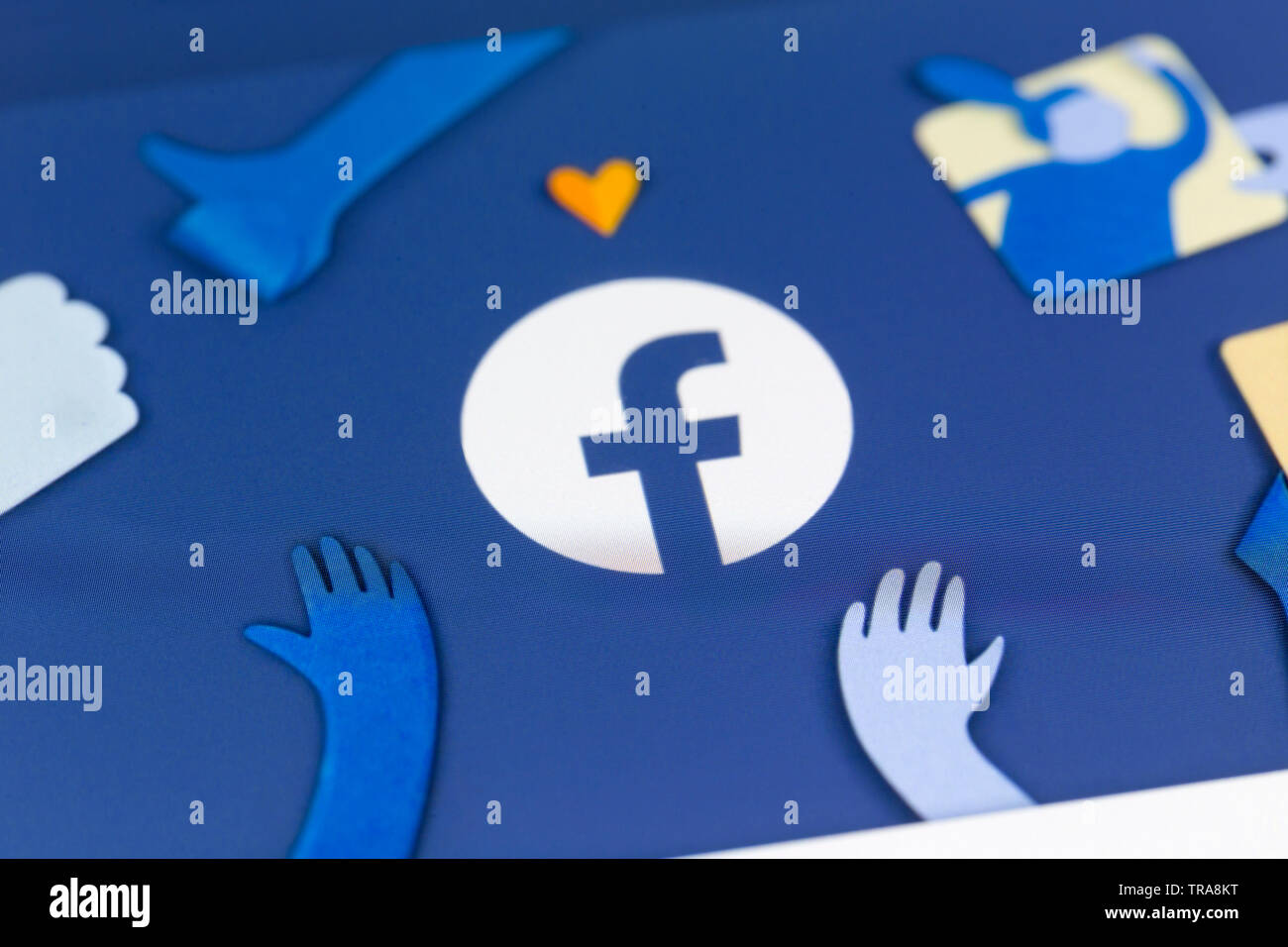 Schermata del logo di Facebook Foto Stock