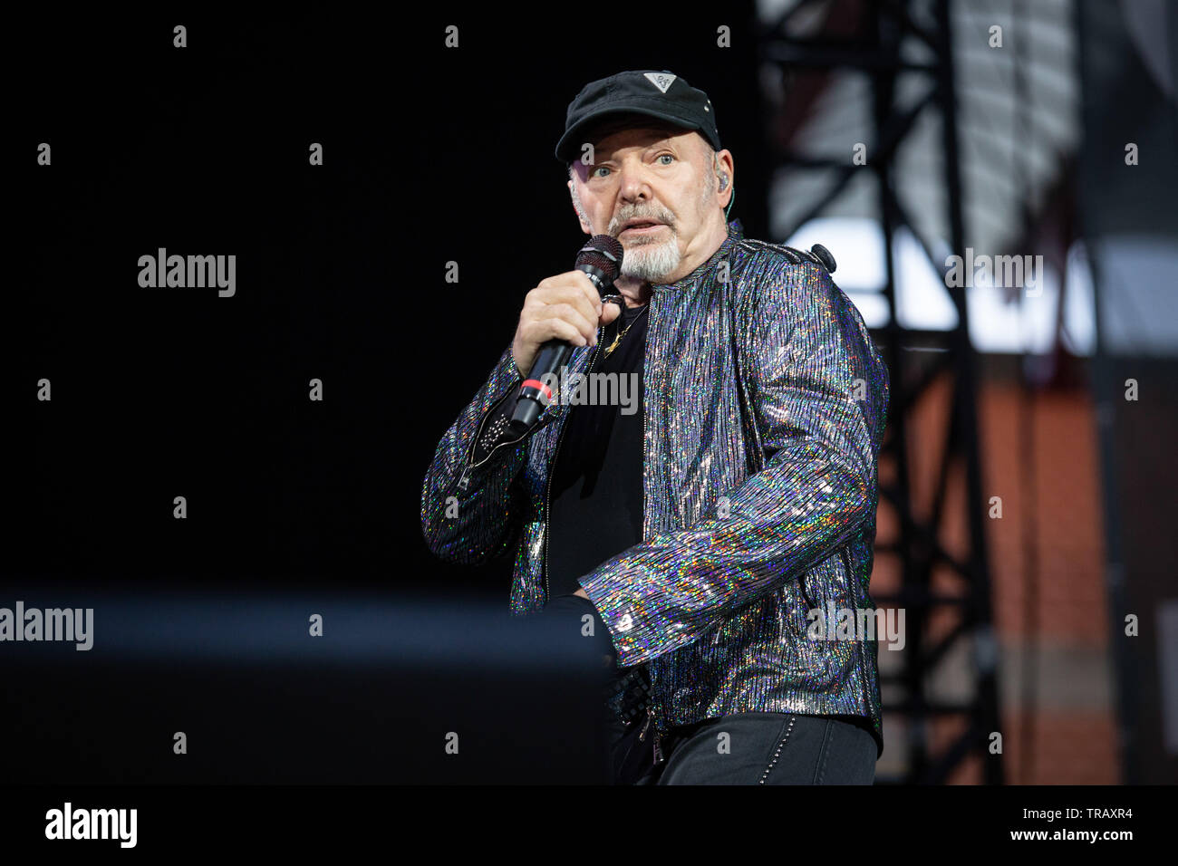 Milano, 1 Giugno 2019. Vasco Rossi in concerto allo stadio San Siro di Milano. Copyright Davide Merli / Alamy Foto Stock