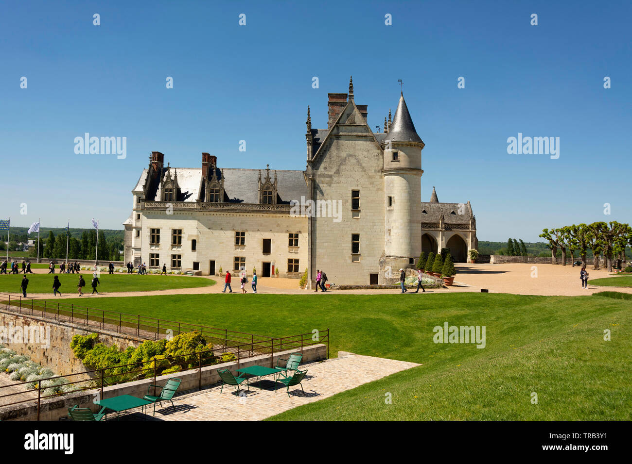 Castello rinascimentale di Amboise, valle della Loira, Sito Patrimonio Mondiale dell'Unesco, Indre et Loire department, Center-Val de Loire, Francia Foto Stock