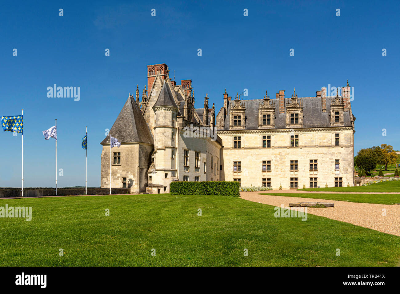 Castello rinascimentale di Amboise, valle della Loira, Sito Patrimonio Mondiale dell'Unesco, Indre et Loire department, Center-Val de Loire, Francia Foto Stock
