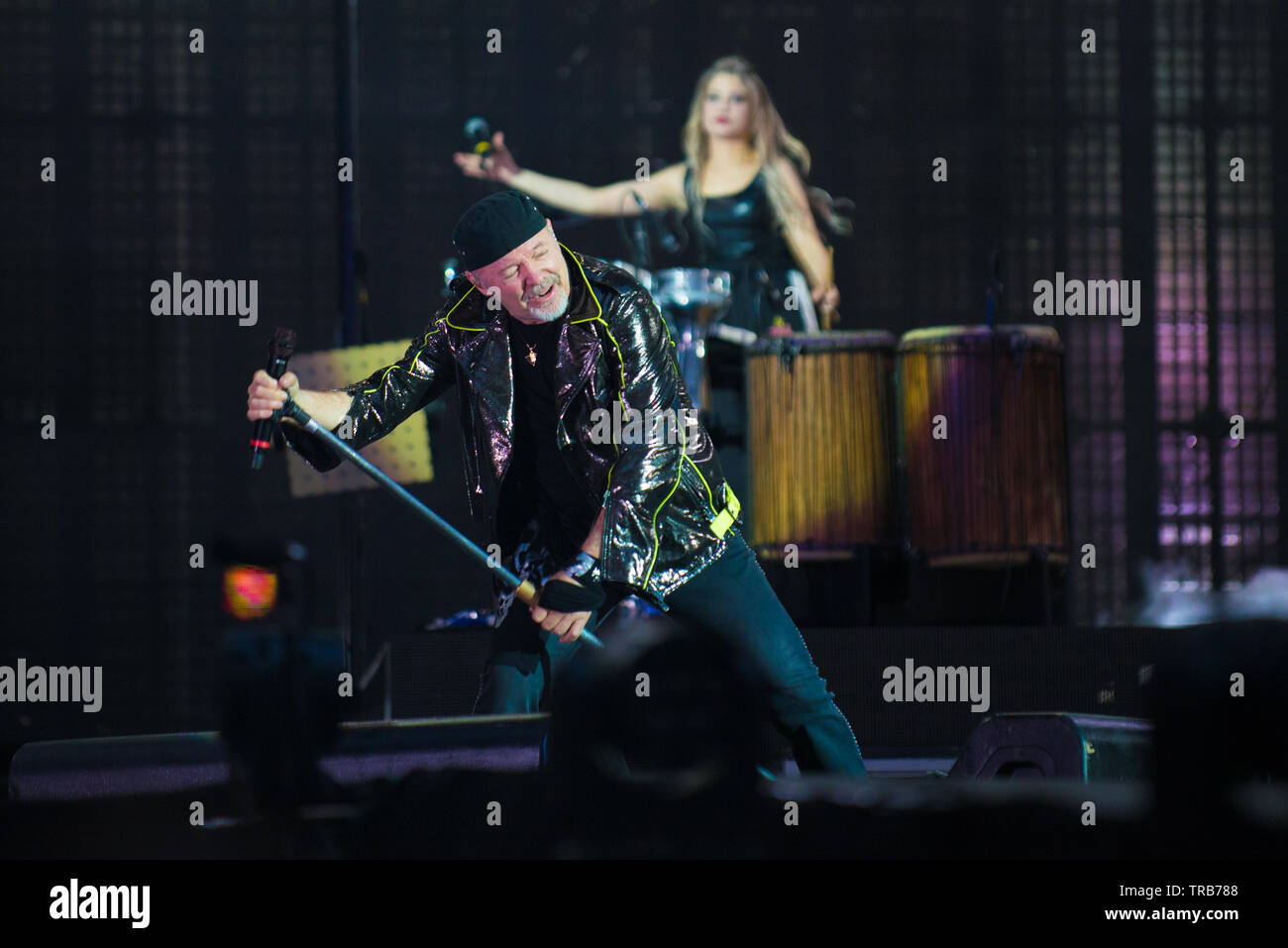 Vasco Rossi eseguite la scorsa notte a Milano presso lo Stadio San Siro per il primo di sei data ! Foto Stock