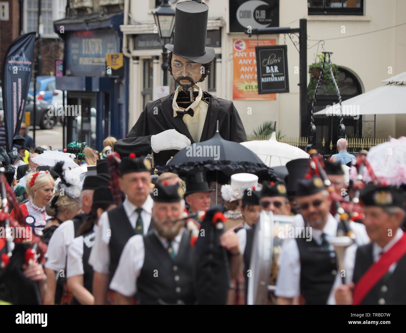 Rochester, Kent, Regno Unito. 2 Giugno, 2019. Foto dal 2019 Dickens Summer Festival di Rochester, Kent. Credito: James Bell/Alamy Live News Foto Stock