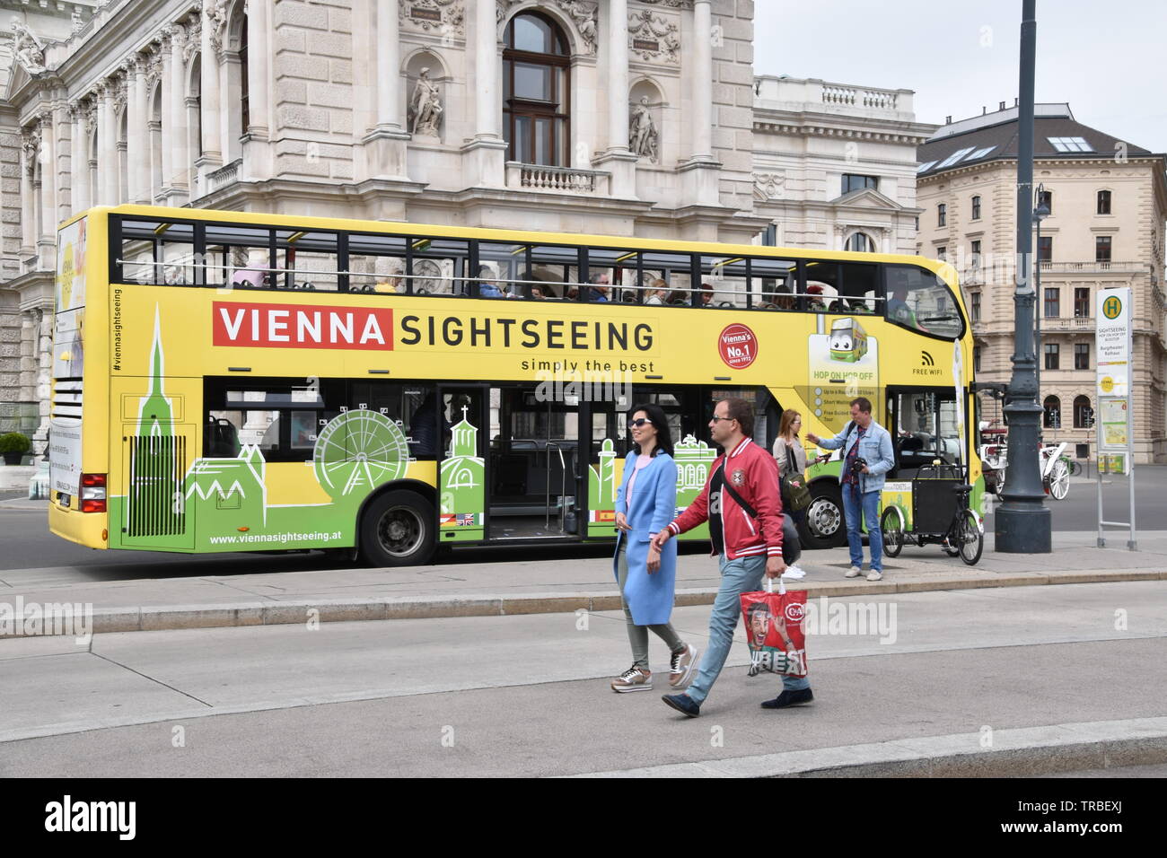 Autobus turistici Vienna Austria 2019 Foto Stock