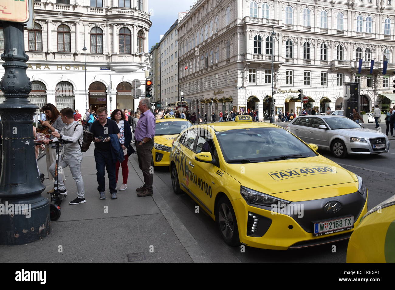 Taxi . vienna. Austria. 2019 Foto Stock