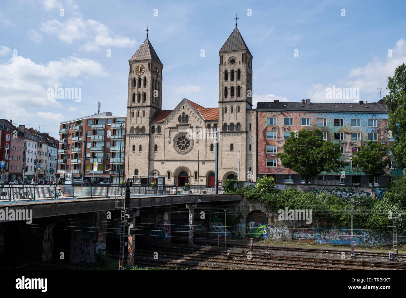 Duesseldorf, Flingern-Süd Elisabeth-chiesa, Germania Foto Stock