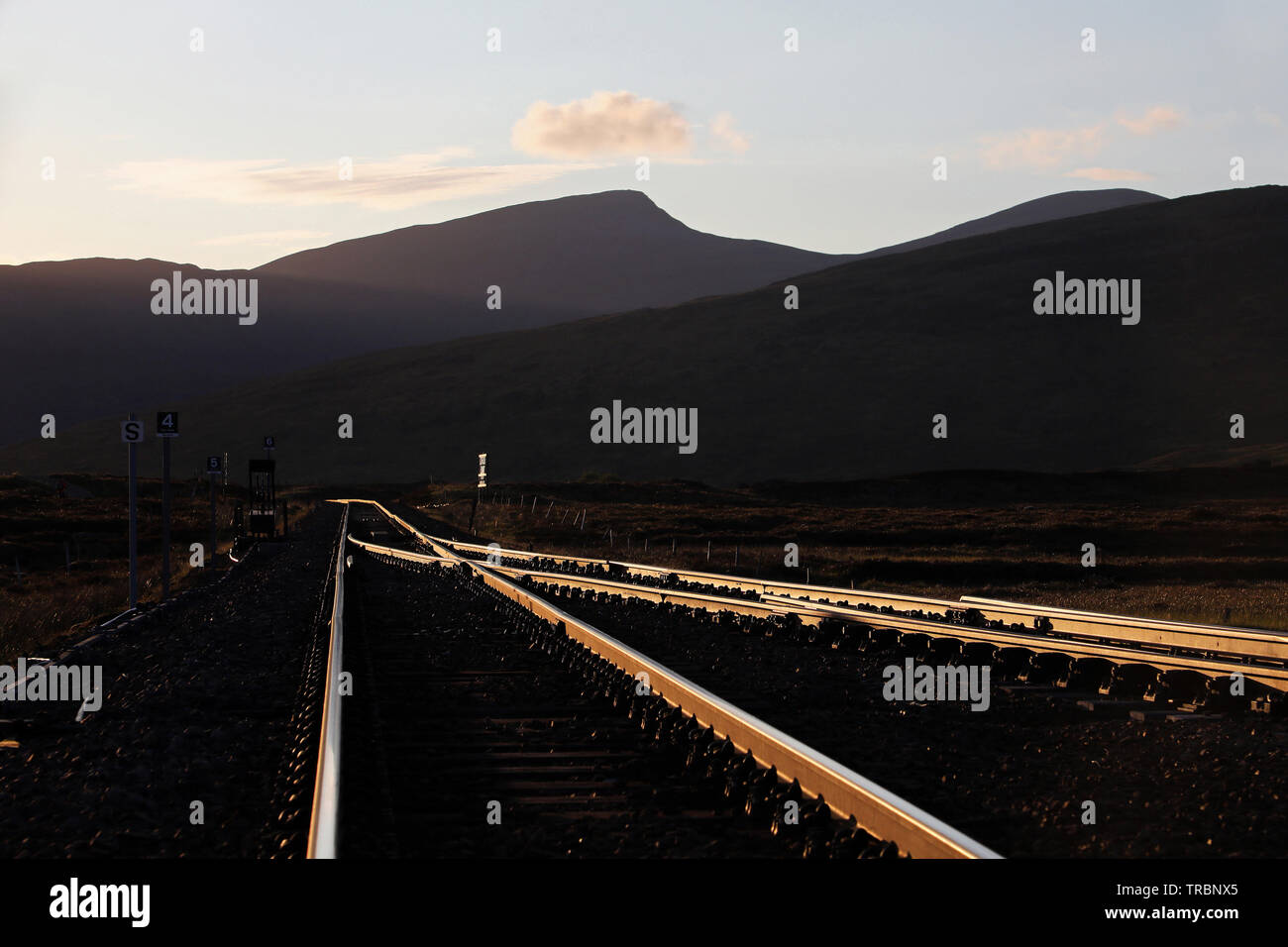 Corrour al tramonto. Foto Stock