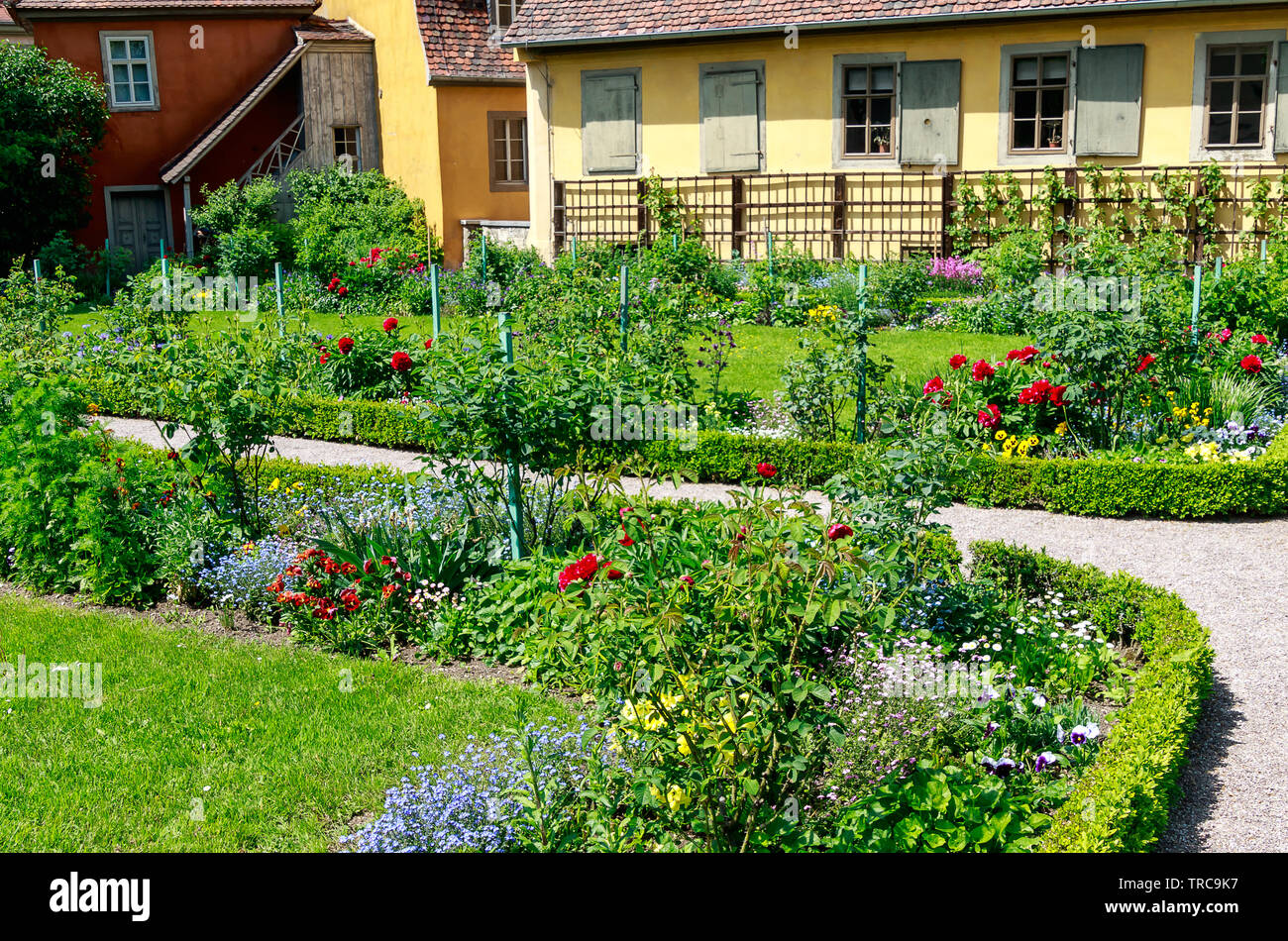 WEIMAR, Germania- del Goethe Garden - Il giardino è stato utilizzato da Goethe la moglie per fornire la famiglia con frutta e verdura. Foto Stock