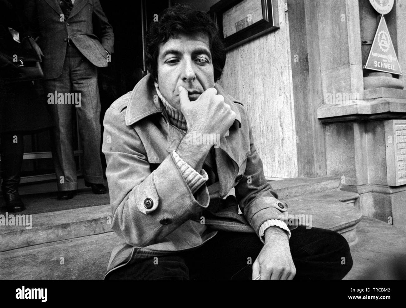 Un ritratto di Leonard Cohen in aprile 1972 a Amsterdam, Paesi Bassi. (Foto di Gijsbert Hanekroot) Foto Stock