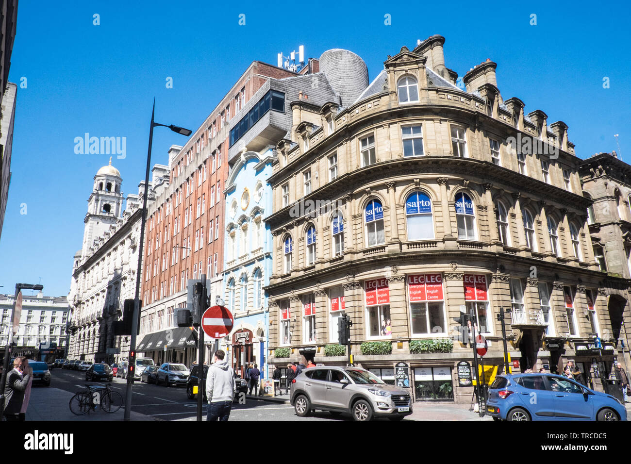 L'architettura,architectural,design,edificio stile,,stili,Castle Street,città,centro,Liverpool, Merseyside,l'Inghilterra,GB,UK,Gran Bretagna,British Foto Stock