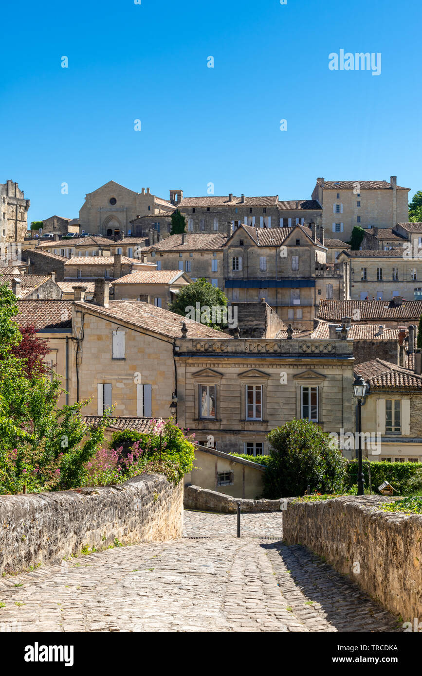 Saint Emilion, nei pressi di Bordeaux in Francia (Gironde) Foto Stock