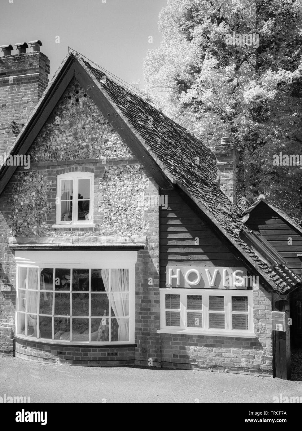 Old Bakery con Hovis ha segno, Hambleden Village, Wycombe distretto, Berkshire, Inghilterra, Regno Unito, GB. Foto Stock