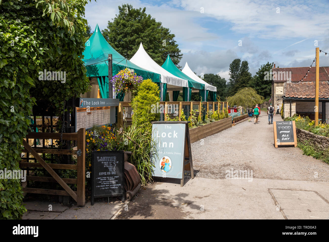 The Lock Inn Cafe, Bradford on Avon, Wiltshire, Inghilterra, Regno Unito Foto Stock