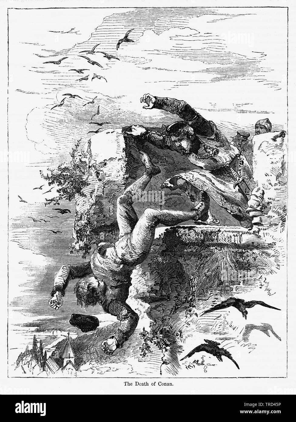 La morte di Conan, Burgess di Rouen, da Enrico Beauclerc, che ha assistito il fratello Robert II, durante la Ribellione dal suo altro fratello William Rufus, Illustrazione da John Cassell è illustrata la storia dell'Inghilterra, Vol. Ho fin dai primissimi tempi al regno di Edward il quarto, Cassell Petter e Galpin, 1857 Foto Stock