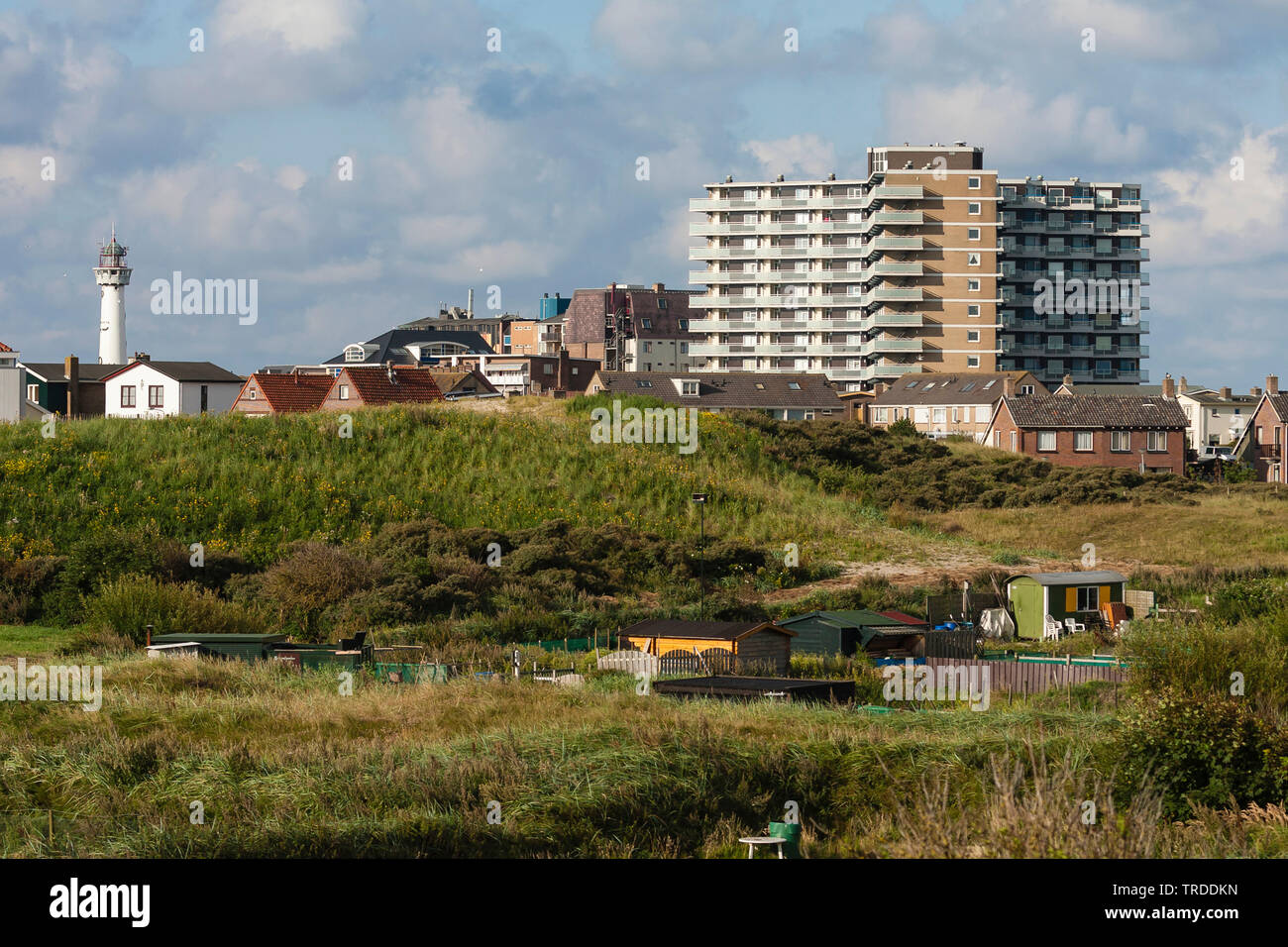 Giardini e alberghi in le dune di Bergen, Paesi Bassi Paesi Bassi del Nord, Bergen Foto Stock