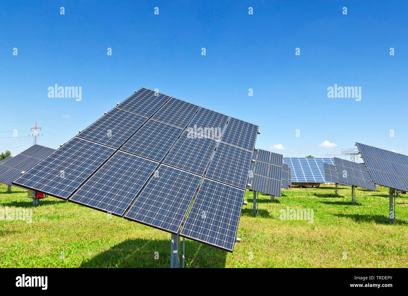 impianto solare Foto Stock