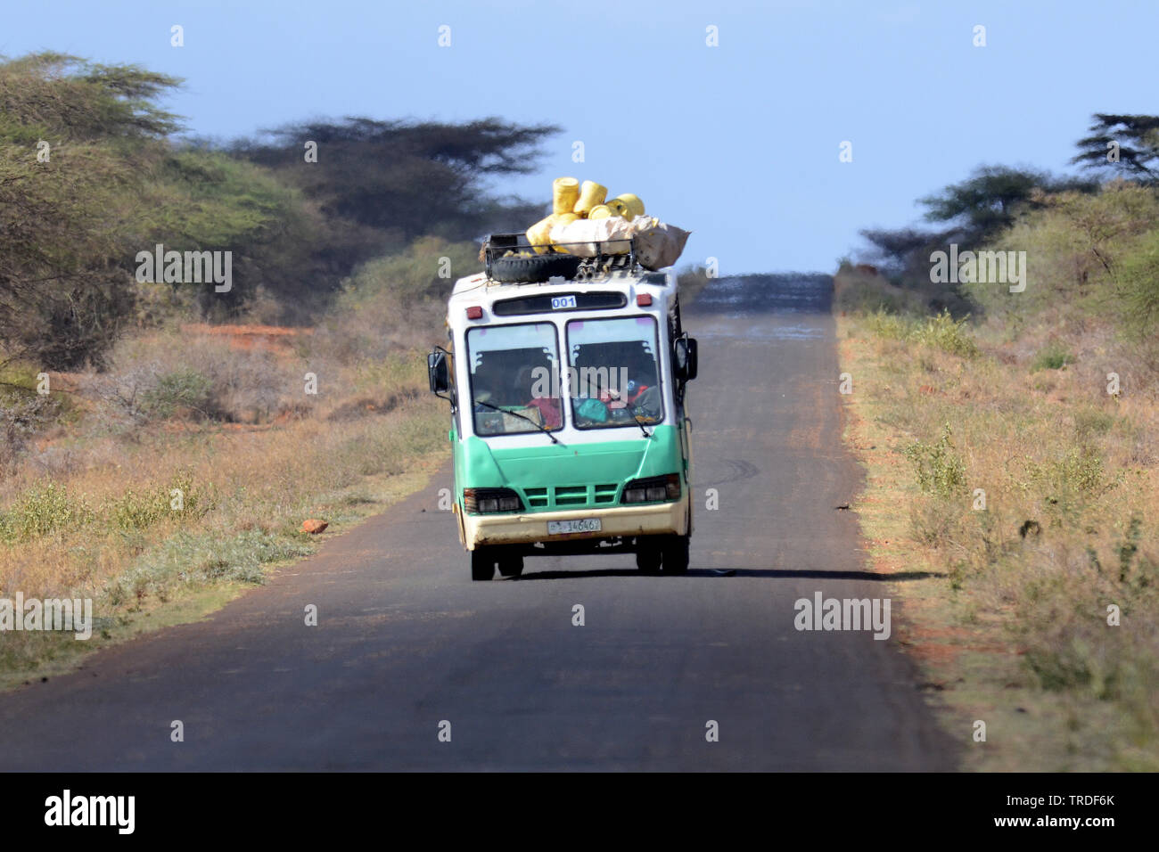 Il trasporto locale in autobus in Etiopia, Etiopia Foto Stock