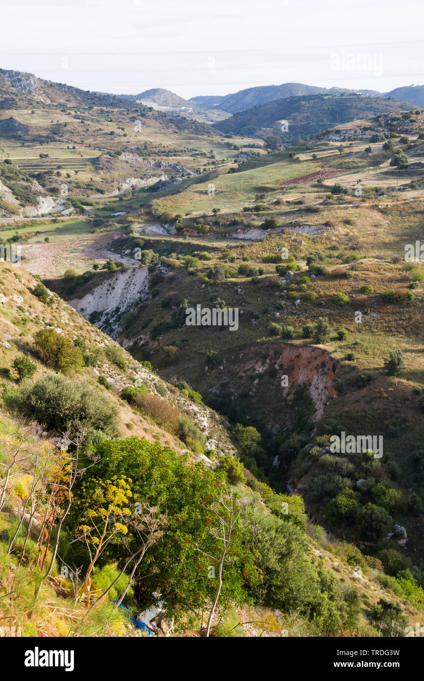 Paesaggio mediterraneo su Cipro, Cipro Foto Stock