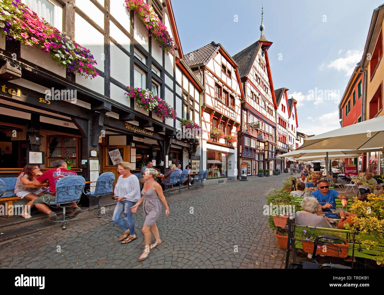 La città vecchia, in Germania, in Renania settentrionale-Vestfalia, Bad Muenstereifel Foto Stock