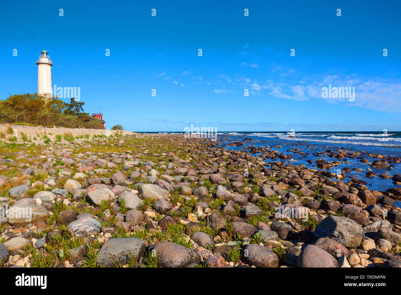 Faro lungo Erik, Svezia, Oeland Foto Stock