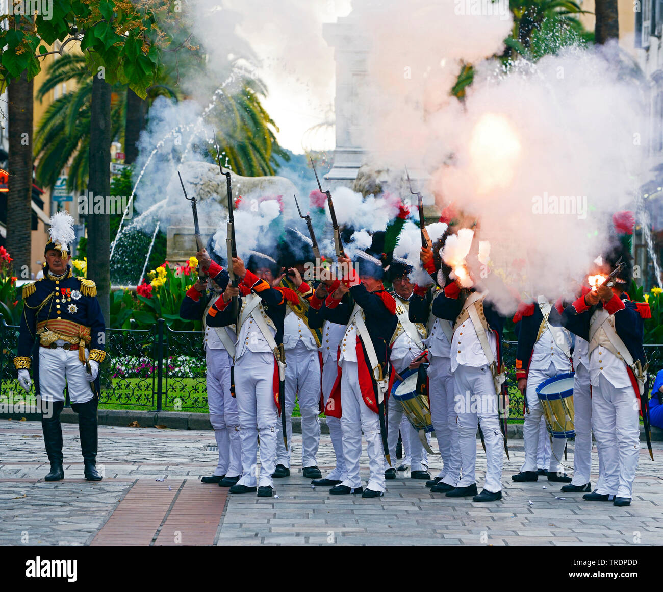 I soldati di Napoleone Bonaparte esercito al XIX secolo, Francia, Corsica Ajaccio Foto Stock