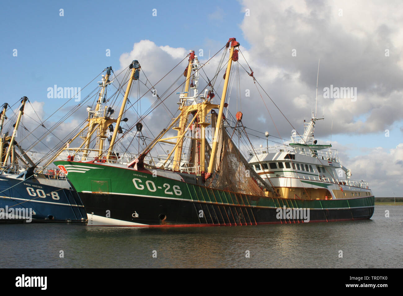 Peschereccio nel porto, Paesi Bassi Foto Stock