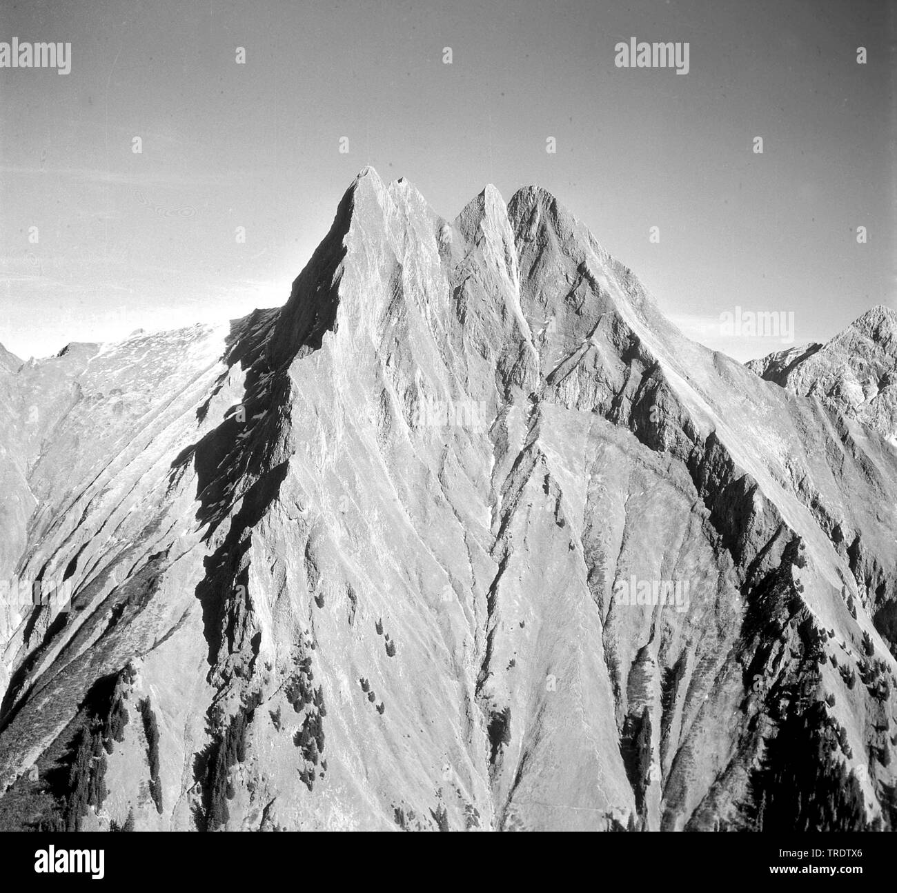 Hoefats in Algovia orientale delle Alpi del Sud Oberstdorf, foto aeree, adottate tra il 1958 e il 1963, in Germania, in Baviera Foto Stock