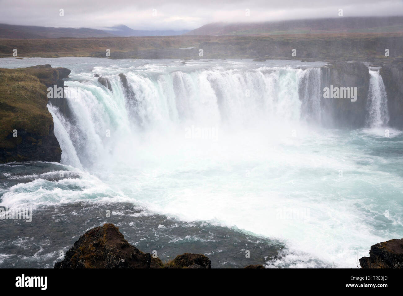Godafoss, cascata degli dèi, Islanda Islanda Foto Stock