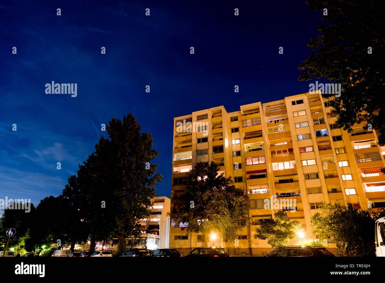 Casa residenziale st notte, Germania Foto Stock