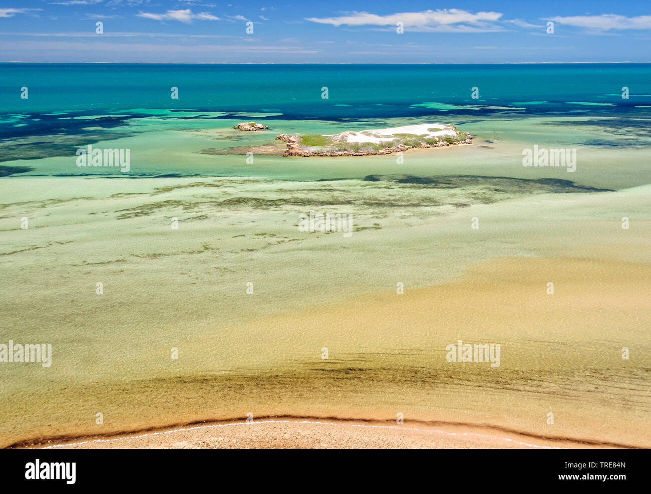 Denham suono dall'Eagle Bluff Lookout - Denham, WA, Australia Foto Stock