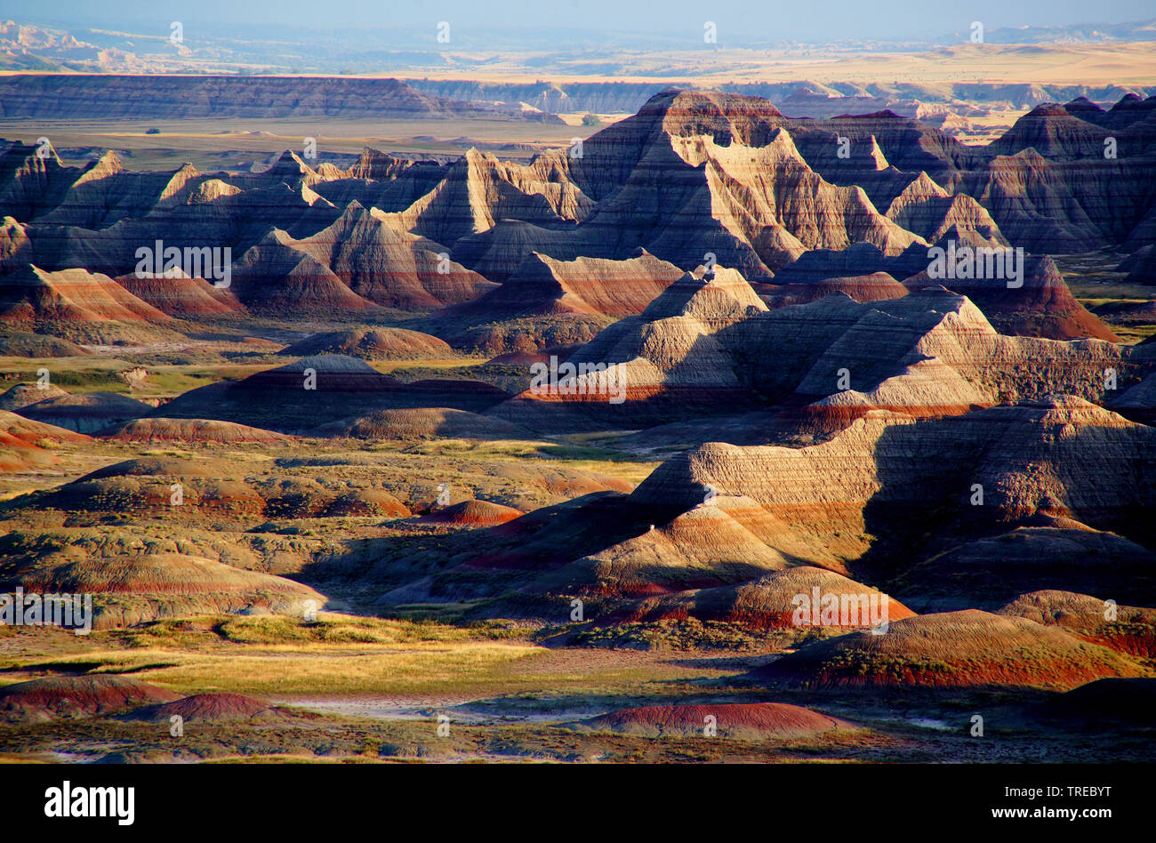 Paesaggio Badlands, Stati Uniti d'America, Sud Dakota Foto Stock