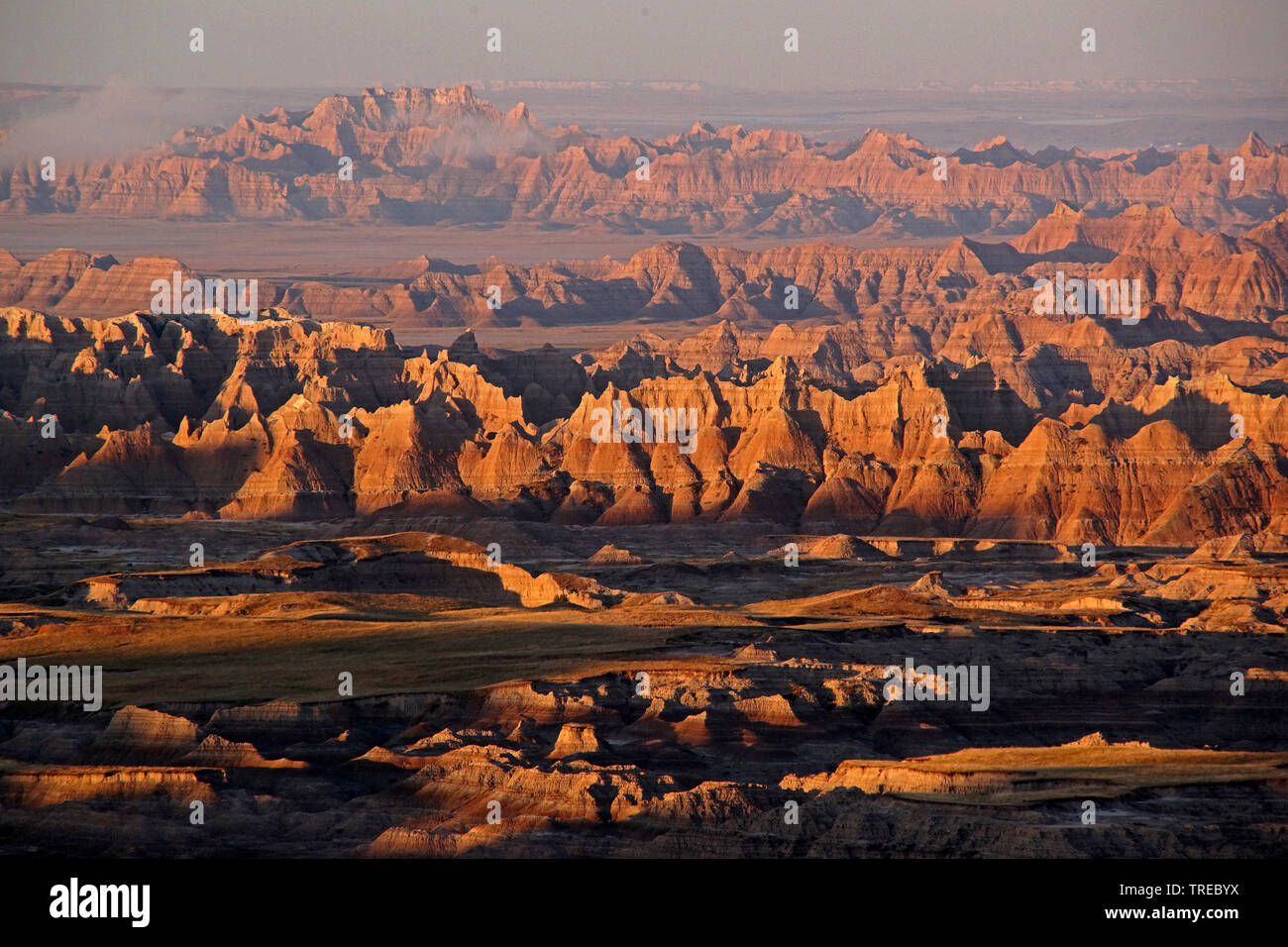 Paesaggio Badlands, Stati Uniti d'America, Sud Dakota Foto Stock
