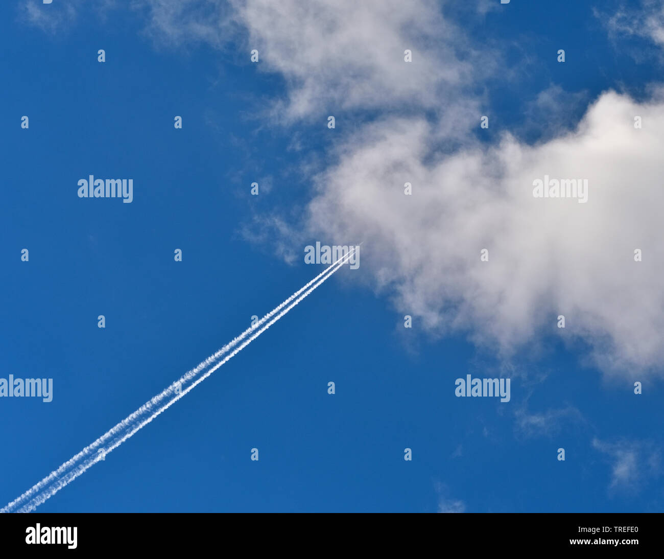 Piano in nubi. Foto Stock