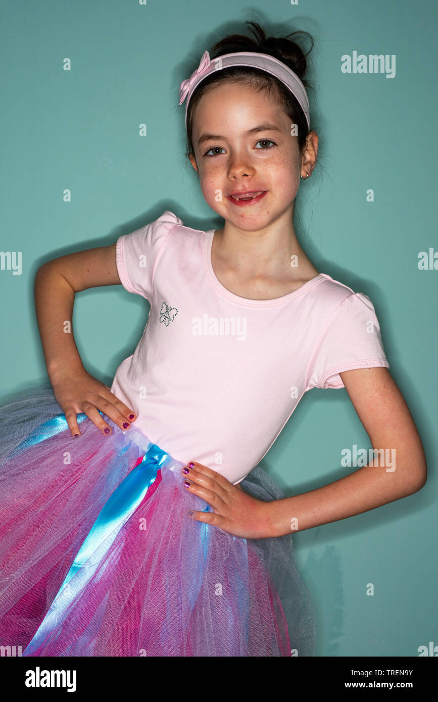 7 anni di Ballerina Foto Stock